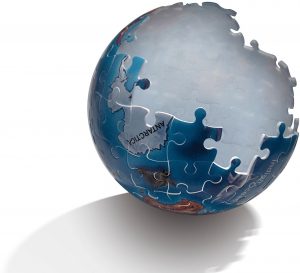 Earth Globe puzzle- decorative